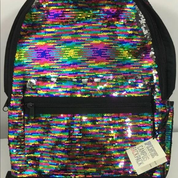 NWT Victoria Secret PINK sequins backpack - Picture 5 of 6